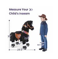 PonyCycle Ride-on Horse Black Model U Size 3 for 3-4 Years