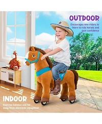 PonyCycle Ride-on Horse Brown Model E Size 4 for 4-7 Years