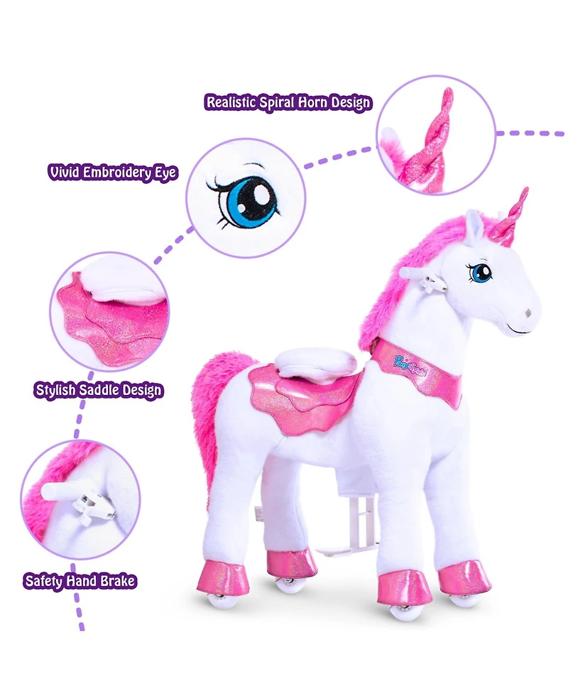 PonyCycle Ride-on Unicorn Model E Size 4 for 4- Years