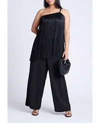 Eloquii Women's Plus Ruffled Bandeau Top