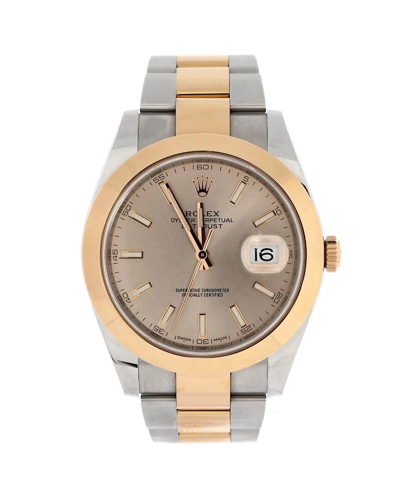 Pre-Owned Rolex Oyster Perpetual Datejust Automatic Watch in Stainless Steel and Rose Gold 41mm