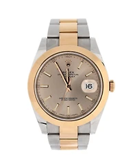 Pre-Owned Rolex Oyster Perpetual Datejust Automatic Watch in Stainless Steel and Rose Gold 41mm