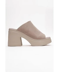 Forever & Always Shoes Nola Leather Platform Mules (Women)