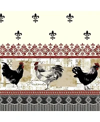Kate Aurora Retro Rooster Complete 3 Piece Kitchen Curtain Tier and Swag Valance Set - 57 in. W x 36 in. L