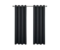 Kate Aurora 100% Hotel Blackout Thermal Insulated Grommet Curtains (2 Pack