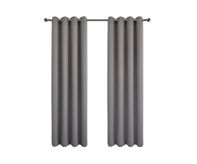 Kate Aurora 100% Hotel Blackout Thermal Insulated Grommet Curtains (2 Pack