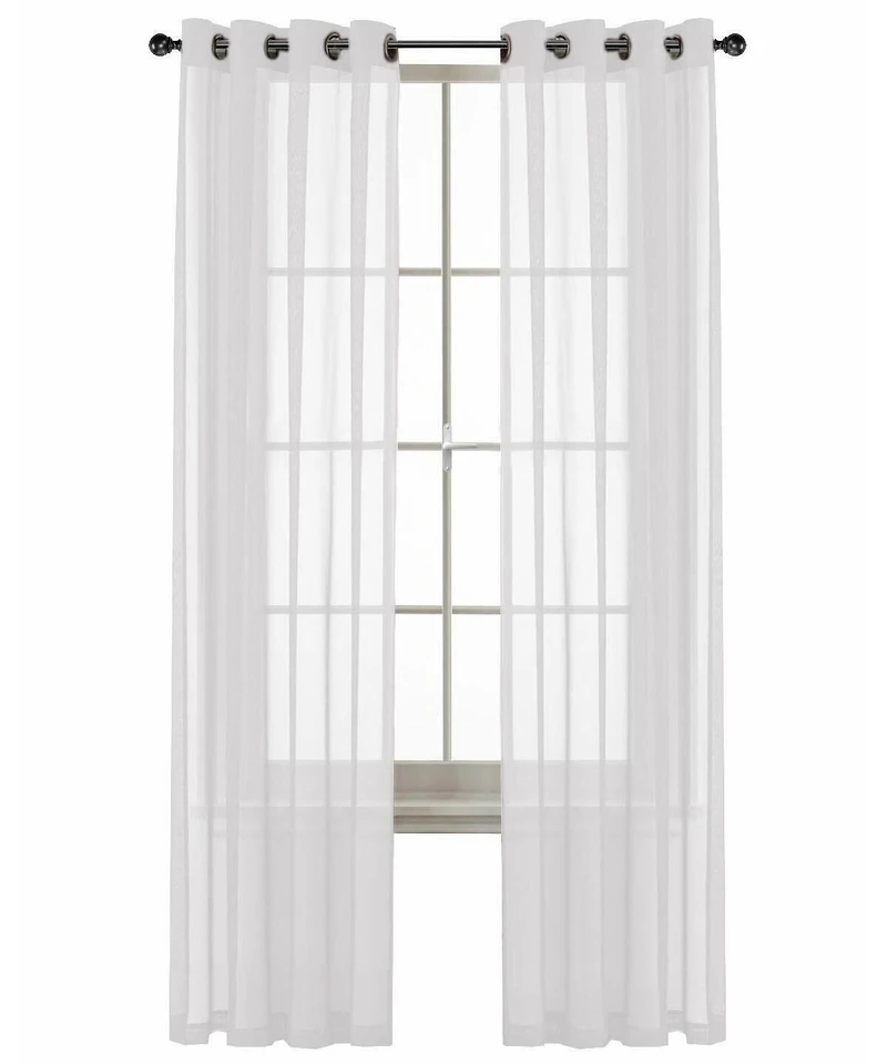 GoodGram Basic Home Grommet Top Sheer Single Window Curtain - 52 in. W x L