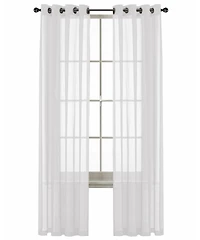 GoodGram Basic Home Grommet Top Sheer Single Window Curtain - 52 in. W x L