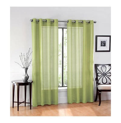 GoodGram Basic Home Grommet Top Sheer Single Window Curtain - 52 in. W x L