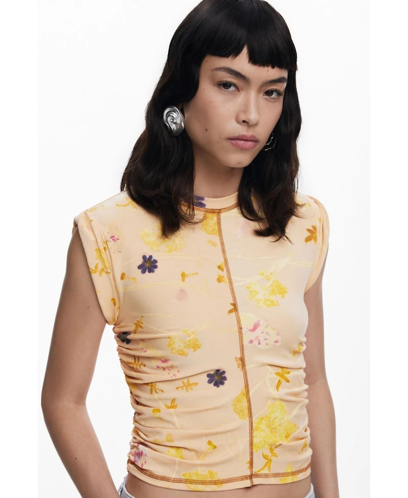 Desigual Women's Lyocell floral T-shirt