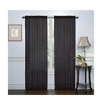 Kate Aurora Basic 2 Pack Sheer Voile Home Window Curtains - 52 in. W x 84 L
