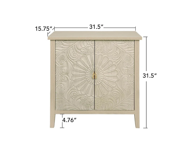 Casainc Storage Cabinet with 2 door