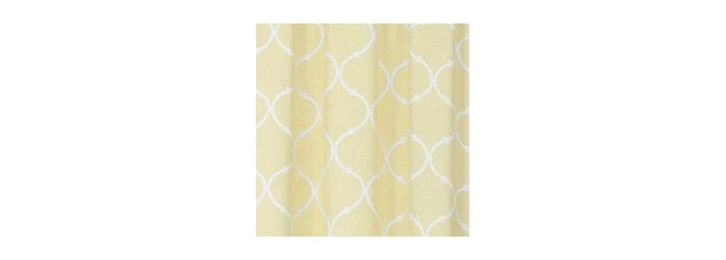 Kate Aurora Shabby Lattice Cotton Blend Kitchen Curtain Tier & Valance Set - 56 in. W x 36 L, Yellow