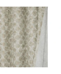 Kate Aurora 2 Piece Contemporary Chic Metallic Abstract Circles Light Filtering Grommet Top Curtains - Navy