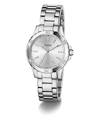 Guess Women's Silver Tone Analog Watch, 35mm