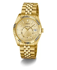 Guess Men's Gold Tone Multi-function Date Watch, 42mm