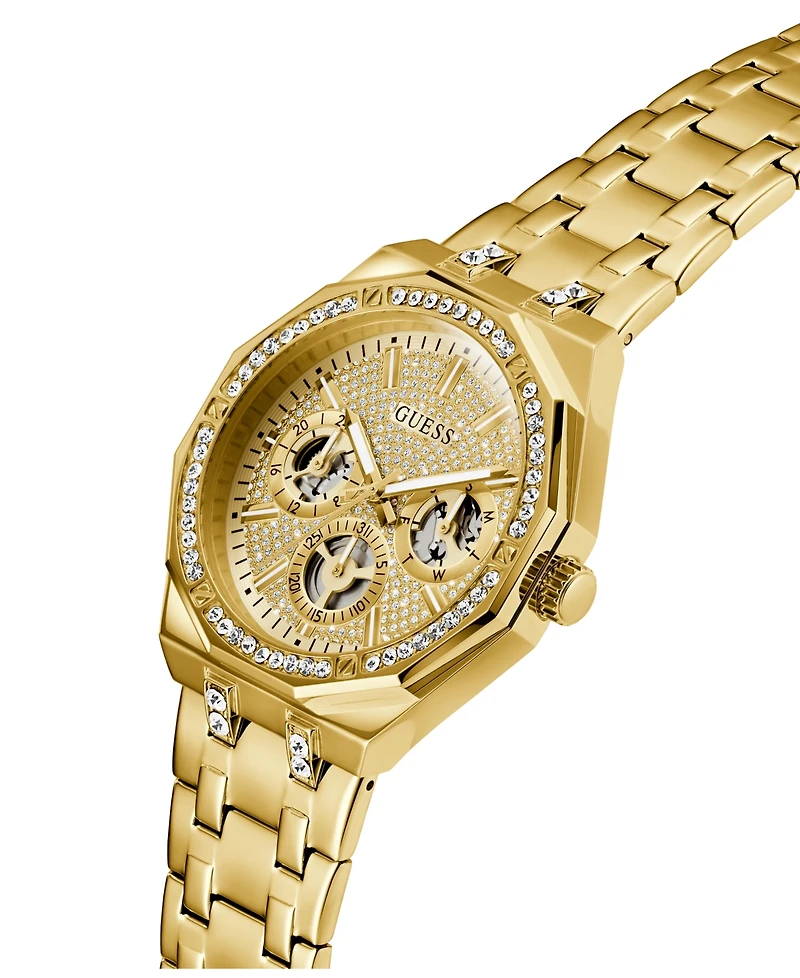 Guess Men's Gold Tone Multi-function Watch, 43mm