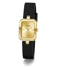 Guess Women's Black Gold Tone Analog Watch, 22mm