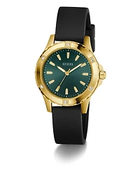Guess Women's Black Gold Tone Analog Watch, 35mm