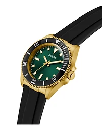 Guess Men's Black Gold Tone Analog Watch, 41mm