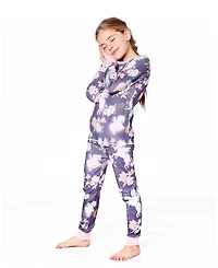 Deux par Baby Girl Cotton Two-Piece Pajamas Watercolor Unicorns
