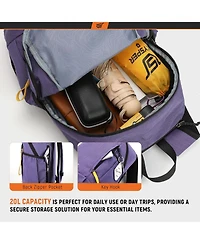 Wosofe Small Backpack 20L Hiking Backpack Lightweight Travel Daypack for Women Men(Purple)