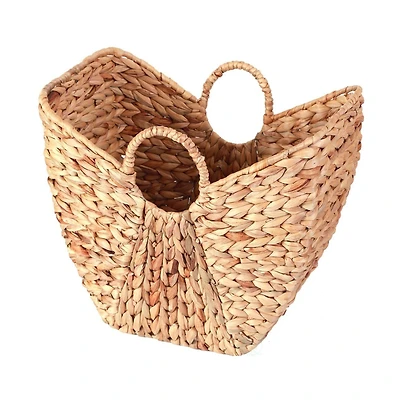 Vintiquewise Large Wicker Laundry Basket with Round Handles