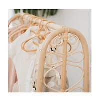 Momiji - Handcrafted Rattan Belle Montessori Kids Clothes Rack - Wicker