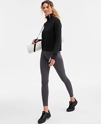 Id Ideology Women's Relaxed Quilted Mock-Neck Sweater, Macy's Exclusive