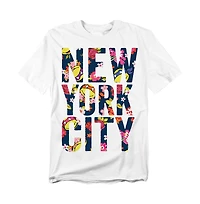 Logovision Men's Teenage Mutant Ninja Turtles Nyc Faces T-Shirt