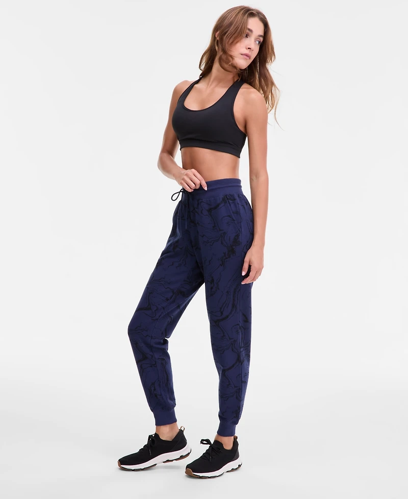 Id Ideology Women's Neppy Fleece Jogger Pants, Macy's Exclusive