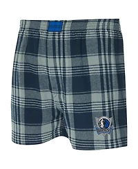 Concepts Sport Men's Navy Dallas Mavericks Region Flannel Boxer Shorts