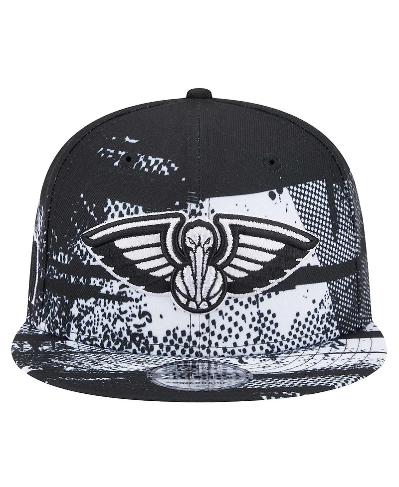 New Era Black New Orleans Pelicans Tip-Off 9FIFTY Snapback Hat