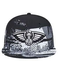 New Era Black New Orleans Pelicans Tip-Off 9FIFTY Snapback Hat