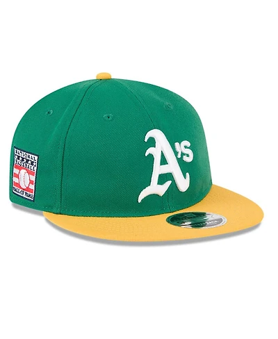 New Era Men's Green/Gold Athletics Baseball Hall of Fame Retro Crown 9FIFTY Adjustable Hat
