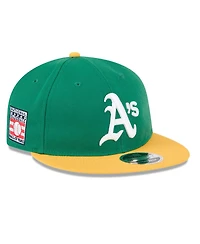 New Era Men's Green/Gold Athletics Baseball Hall of Fame Retro Crown 9FIFTY Adjustable Hat