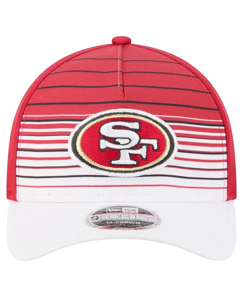 New Era Men's White/Scarlet San Francisco 49ers Adventure Gradient 9FORTY M-Crown A-Frame Adjustable Hat