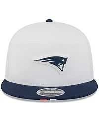 New Era Men's White/Navy New England Patriots 2025 Nfl Training Camp Split Panel 9FIFTY Snapback Hat