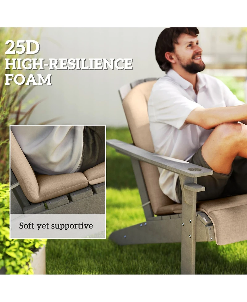 Outsunny 4PCS Adirondack Chair Cushion, Outdoor Cushions,
