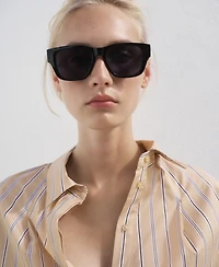 Mango Women's Short Sleeve Striped Shirt