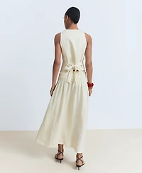 Mango Women's Long Gathered Panel Skirt