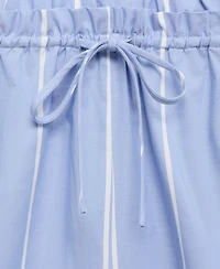Mango Women's Striped Cotton Shorts