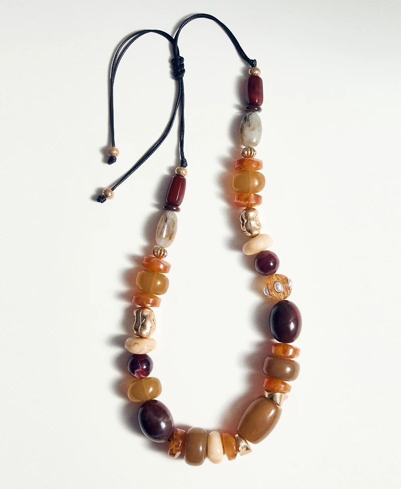 Mango Women's Combined Resin Balls Maxi Necklace