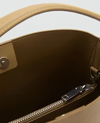 Mango Women's Buckle Mini Shopper Bag