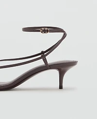 Mango Women's Thin Strap Heeled Sandals