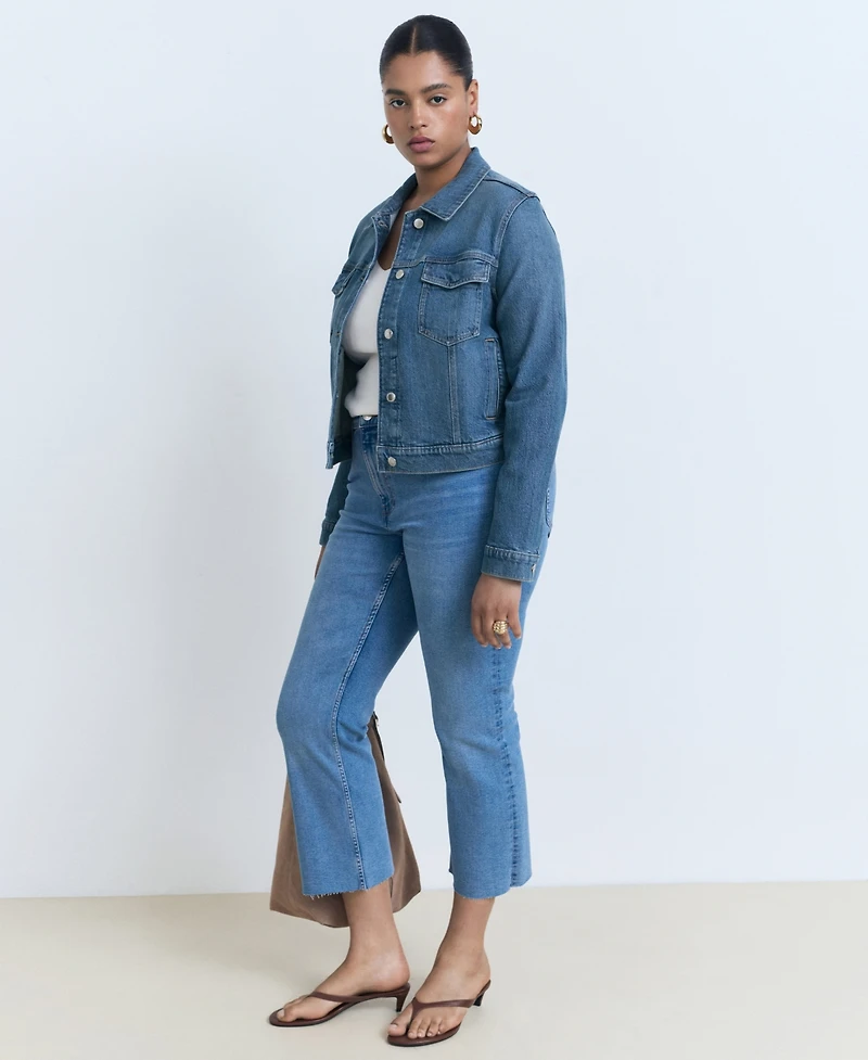 Mango Women's Pockets Denim Jacket