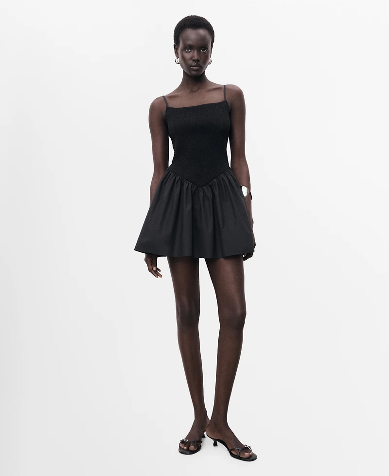 Mango Women's Combined Gathered Dress