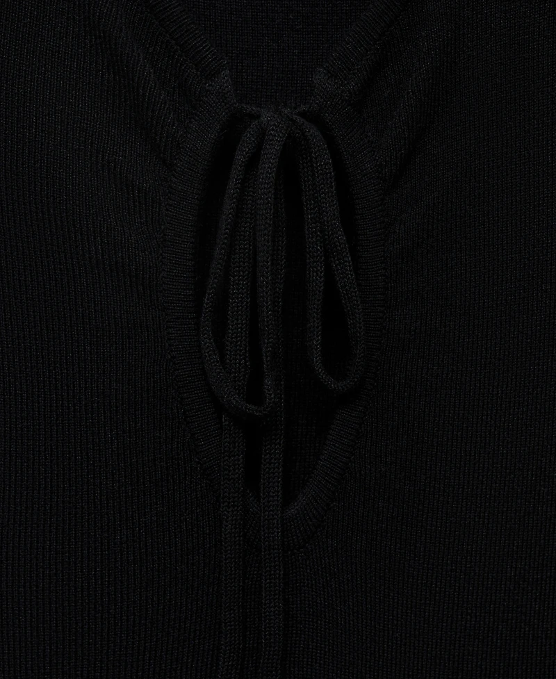 Mango Women's Bow Neckline Knitted Dress