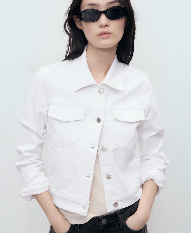 Mango Women's Pockets Denim Jacket