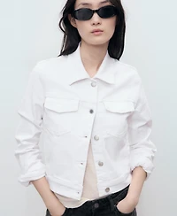 Mango Women's Pockets Denim Jacket